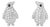 Mid 20th Century 14k White Gold Diamond Penguin Earrings Estate, Pair For Sale