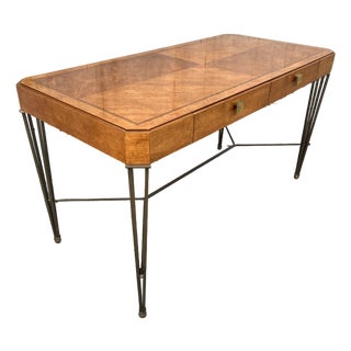 Vintage Late 20th Century Inlaid Writing Desk by Hickory & White Furniture. For Sale