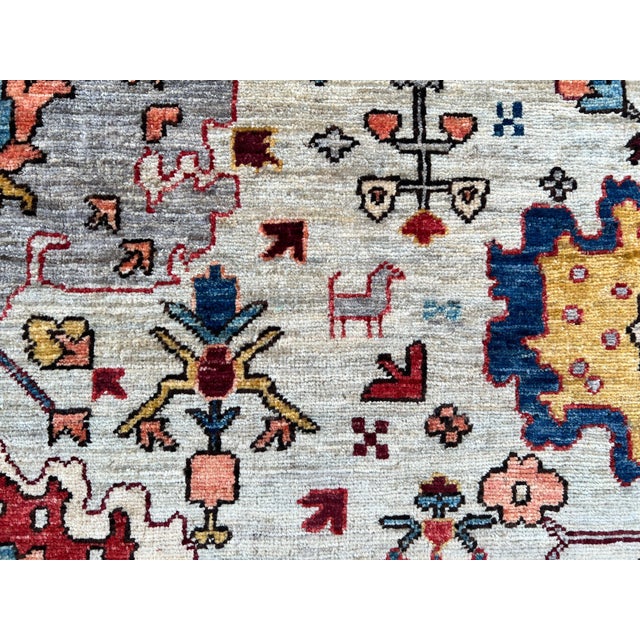 Persian Boho Chic Persian Sultanabad Wool Rug – 9’1” X 12" For Sale - Image 3 of 7
