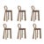 Purple Mary III Bar Chairs in Wood with Lacquered Legs by Ottiu, Set of 6 For Sale - Image 8 of 8