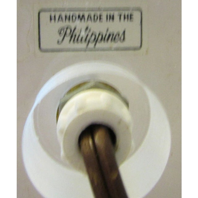 Vintage Octagon Lucite and Marbled Look Table Lamp Attributed to Maitland-Smith For Sale - Image 10 of 11