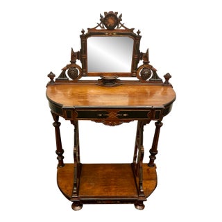 Late 19th Century Victorian Eastlake Console Dressing Table For Sale