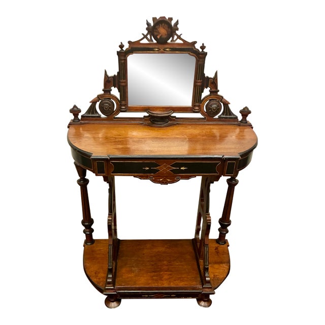 Late 19th Century Victorian Eastlake Console Dressing Table For Sale