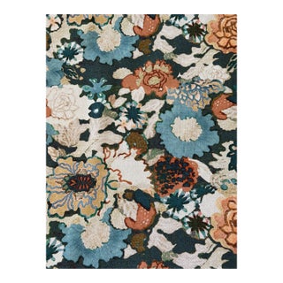 Lee Jofa Arioso Print Sea/Spice Fabric 1 1/2 Yards For Sale