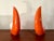 Coral Ceramic Lamps with White Globes by Luigi Ferro, Italy, 1970, Set of 2 For Sale - Image 4 of 11