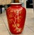 Large Chinoiserie Orange Red Porcelain Hutschenreuther Sleb Vase For Sale - Image 11 of 13