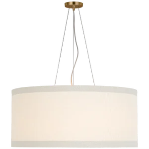 Kate Spade New York for Visual Comfort Signature Walker Large Hanging Shade in Gild with Linen Shade