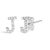 Expertly crafted to symbolize individuality and grace, this exquisite "J" initial stud earring is fashioned from radiant...