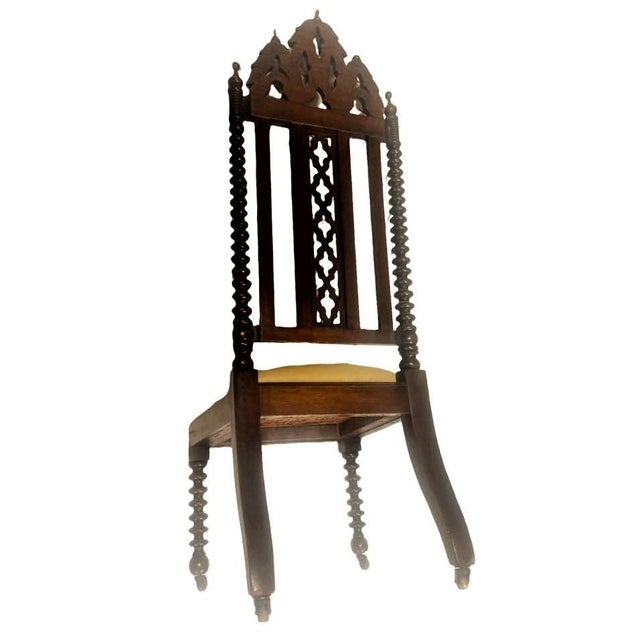 Late 19th Century Mahogany Gothic Revival Accent Chairs - a Pair For Sale In Saint Louis - Image 6 of 9