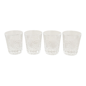 Late 20th Century Cut Glass Shot Glasses - Set of 4