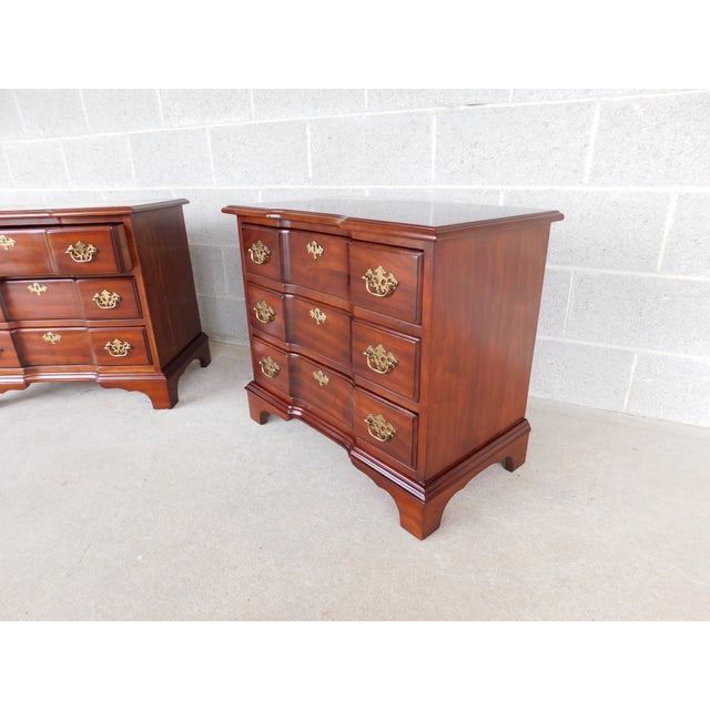 Superior Furniture Co. Goddard Block Front Style Nightstands - a Pair Features quality crafted solid construction, 3...
