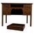 An elegant early 20th-century English writing table, finely crafted from mahogany and distinguished by its seven-drawer...