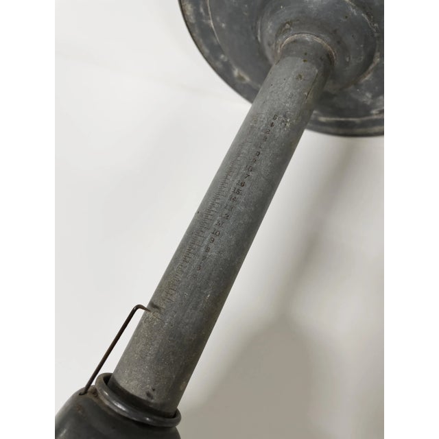 Metal Antique L. E. Browns Pedestal Spring Scale in Zinc For Sale - Image 7 of 8