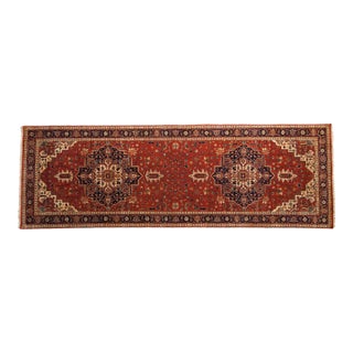 Indian Heriz Design Rug Runner - 4' X 11'11" For Sale