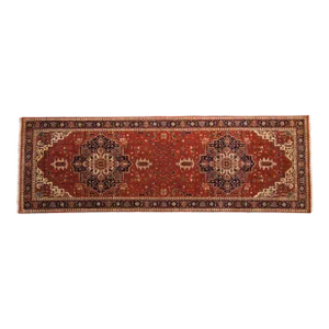Indian Heriz Design Rug Runner - 4' X 11'11"
