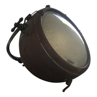 1940s Industrial Copper Theater Spotlight For Sale