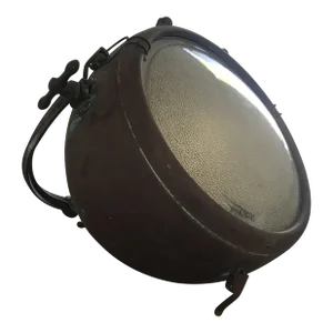 1940s Industrial Copper Theater Spotlight