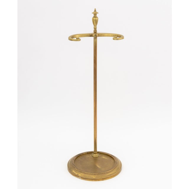 Art Deco Brass Fireplace Four-Piece Tools Set, comprising: shovel, pair of tongs, poker, and stand. Overall: 29.5" H x 11"...