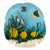 Mid 20th Century Hand Painted Sand Dollar Desk Clock For Sale