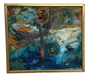 Ulf Eriksson, Abstract Composition, 1970s, Oil on Panel, Framed