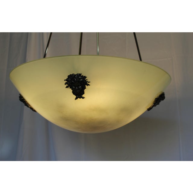 Mid Century Modern Glass Chandelier For Sale - Image 9 of 10
