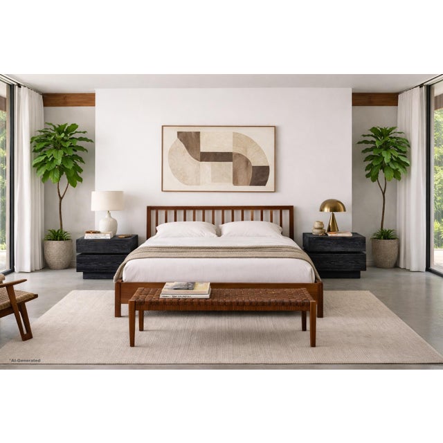 A gorgeous pair of postmodern nightstands designed by Steve Chase, crafted in the United States during the 1980s. These...