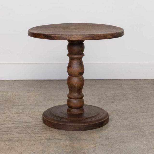 1940s Petite French Carved Wood Side Table For Sale - Image 5 of 12