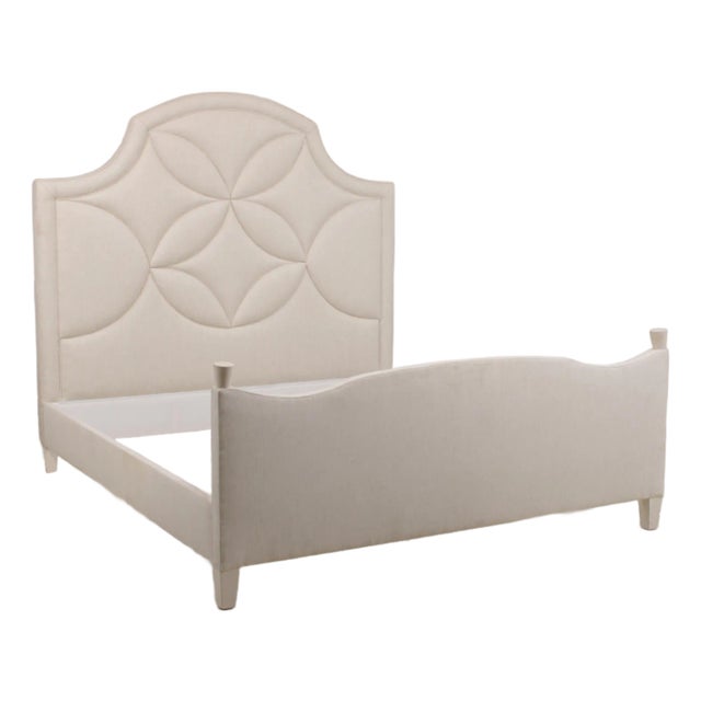 King Size Custom Upholstered Modern Bed For Sale