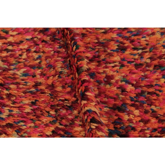 Textile Vintage Turkish Tulu Shag Rug in Orange Tones - Rug & Kilim For Sale - Image 7 of 8