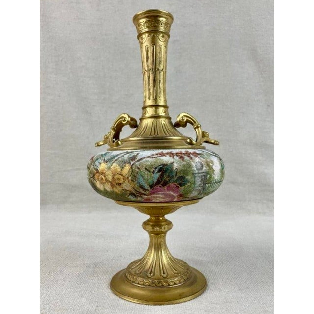 An exquisite French Neoclassical-style pedestal vase crafted during the late 19th century (circa 1880–1890s). This fine...