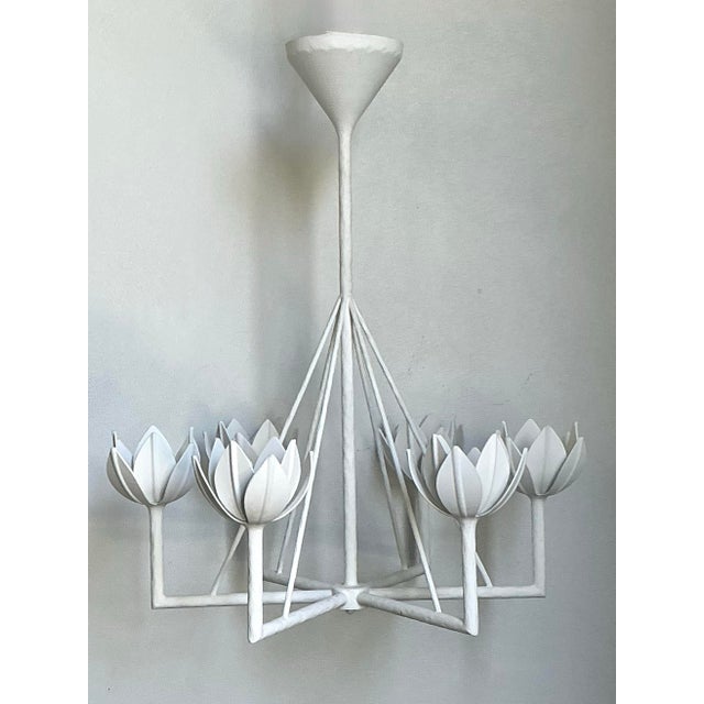 Metal Vintage Visual Comfort Small Single Tier “Alberto” Chandelier For Sale - Image 7 of 12