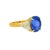 5.05 Carat Ceylon Blue Sapphire Diamond 18k Gold 3-Stone Ring, Gia Certified, Size 6.25 For Sale In Los Angeles - Image 6 of 9