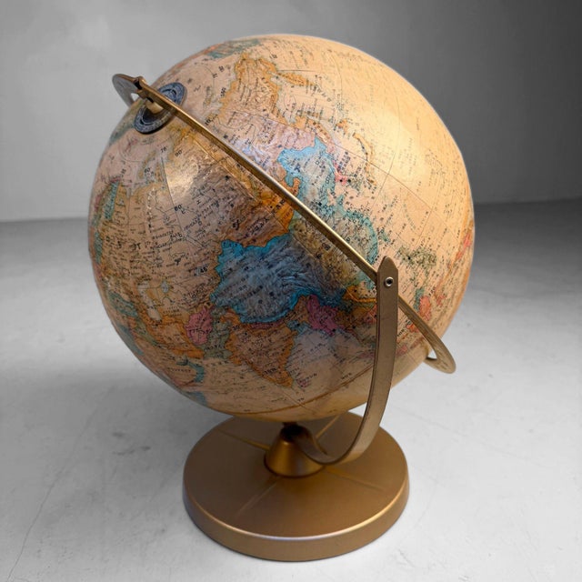 Vintage Japanese World Classic Relief Globe from Replogle, 1980s For Sale - Image 10 of 18