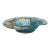 Late 19th Century Moser Turquoise Blue Glass Enameled Butterfly Bowl For Sale
