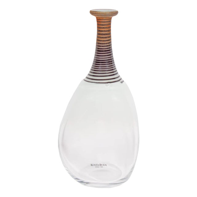 Bertil Vallien Kosta Boda “Spirit” 40131 Glass Vase For Sale