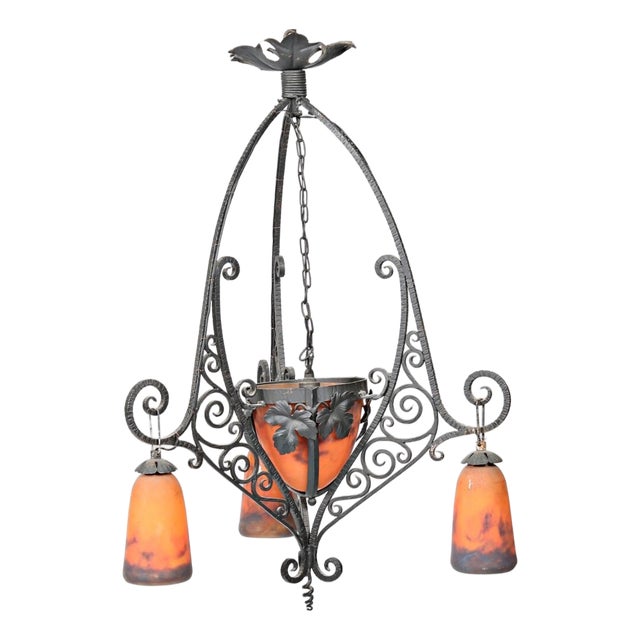 Chandelier from Muller Luneville, 1930s For Sale