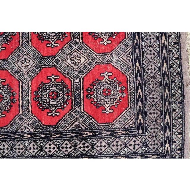 1970s Handmade Vintage Uzbek Bukhara Rug 2.7' X 4.1' For Sale - Image 11 of 12