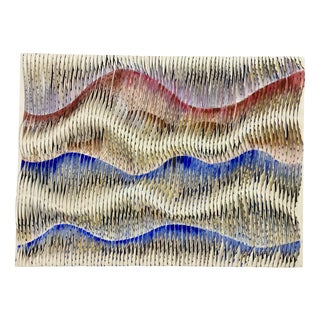 Akiko, Composition, 2023, Acrylic & Textile Artwork For Sale