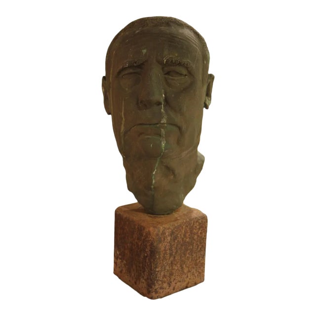 Rick Pasterchik "Olie" Bronze Bust of a Man 1978 For Sale