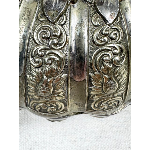 Vintage Highlands Silver-Plated Ornate Pumpkin Trinket Box & Candy Dish For Sale In New Orleans - Image 6 of 9