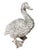 Vintage Country Style Cast Iron Duck Garden Statue For Sale