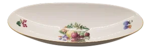 Vintage Naaman Israel Porcelain Oblong Oval Fruit Dish Bowl