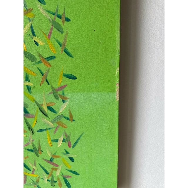 Wood Oversize 1980’s Vintage Expressionist Abstract Acrylic on Canvas Painting, Unframed For Sale - Image 7 of 12