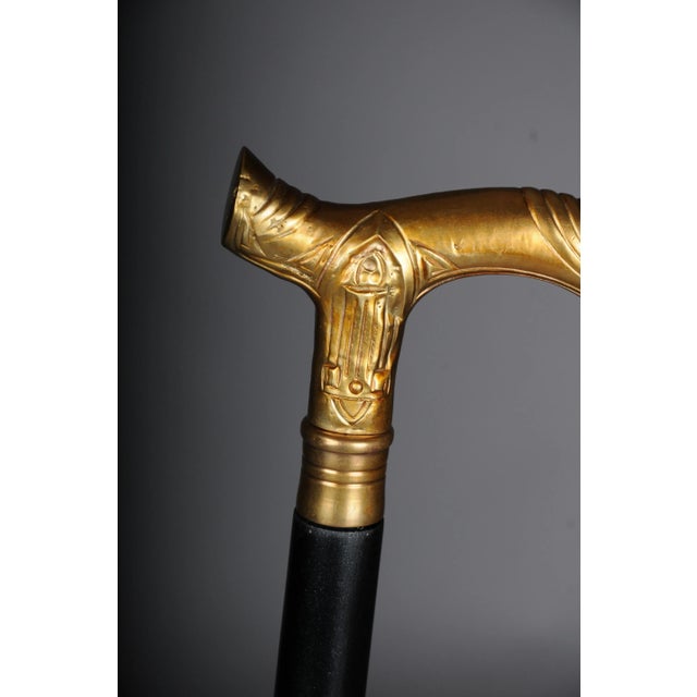 Art Nouveau Walking Stick in Bronze For Sale - Image 4 of 12