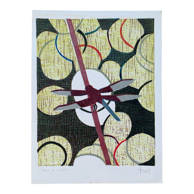 Artist Proof Woodcut by Brazilian Artist Hannah Brandt. For Sale