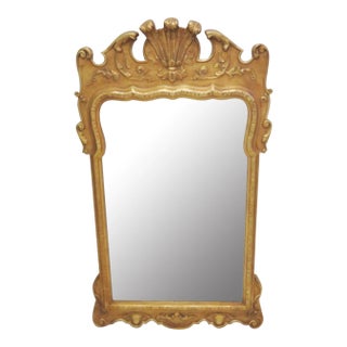 George II Style Gilt Carved Beveled Glass Mirror For Sale