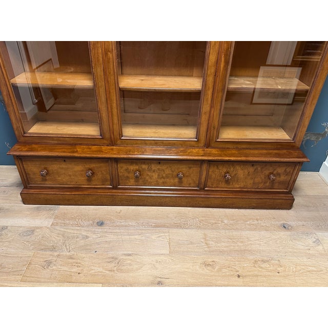 Large English Bookcase in Mahogany For Sale - Image 15 of 16
