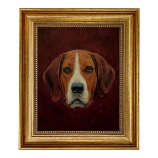 Fox Hound Hunting Dog 8x10" Framed Print on Canvas For Sale