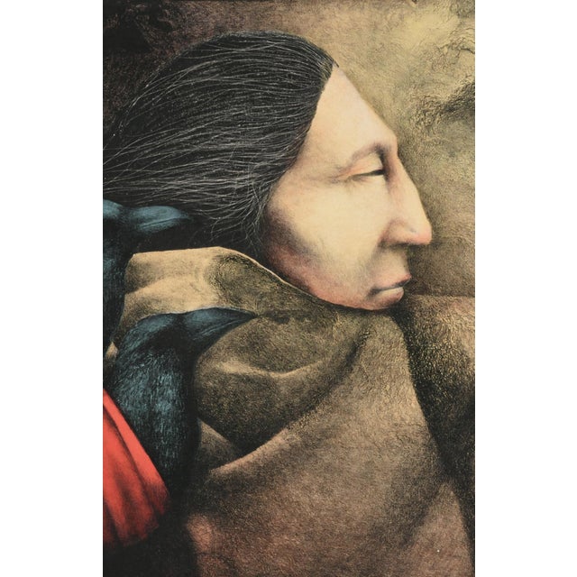 Rustic Frank Howell "Lakota Messengers" 1982 Original Lithograph, Signed Artist's Proof For Sale - Image 3 of 10