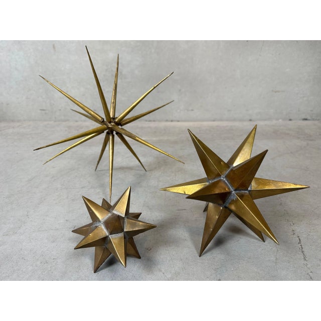 Metal Vintage Geometric Figures in Brass, 1970s, Set of 3 For Sale - Image 7 of 7